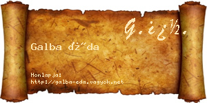 Galba Éda névjegykártya